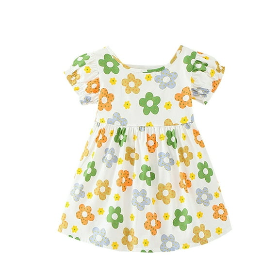 SROBPTY Girls Dresses,Summer Dresses for Kids,Girl's Sleeveless Printed Dress Fashionable And Cute Princess Dress Breathable Gentle And Comfortable Dress