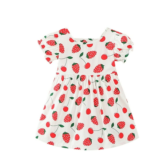 SROBPTY Girls Dresses,Summer Dresses for Kids,Girl's Sleeveless Printed Dress Fashionable And Cute Princess Dress Breathable Gentle And Comfortable Dress