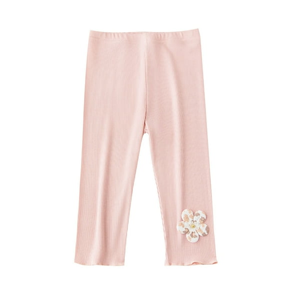 SWSTBBY Girls Pants,Kids Summer Pants,Summer Girls' Mid To Large Children's Bell Bottom Pants Girls' Leggings Cool And Comfortable Lace Pants