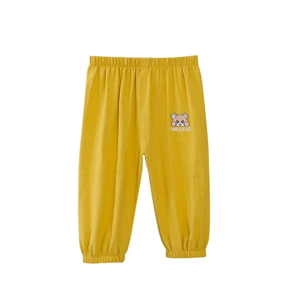 SWSTBBY Girls Pants Clearance,Kids Summer Pants,Summer Thin Children's Mosquito Proof Pants Cotton And Linen Pants Lantern Pants Little Girl's Cropped Pants Long Pants