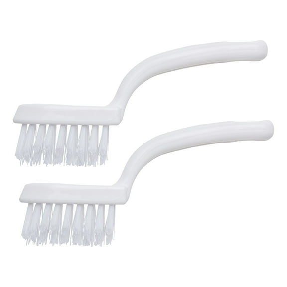 SWSUSN 2 Pcs Grout Cleaner Brushes, V Shape Stiff Bristle Crevice Cleaning Brush Shower Scrub Tool for Tile Floors, Tracks, Door Slot, Bathroom, Kitchen, Windows