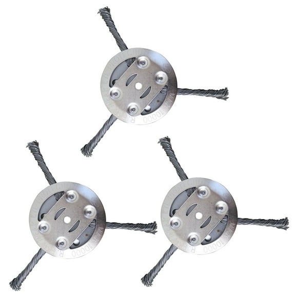 SWSUSN 3 Pack 6 Inches Steel Wire Grass Trimmer Head, Wire Trimmer Head Replacement for Electric Battery Powered Cordless String Trimmer, Weed Eater, Metal Weed Eater Blade
