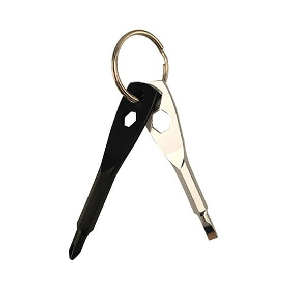 SWSUSN Keychain Screwdriver Tool Gifts for Men, Fathers Day Dad Gifts Stocking Stuffers for Men, 4-in-1 Screwdriver bit with Phillips,Slotted and Hex Wrench Cool Gadgets for Dad,Father,Husband