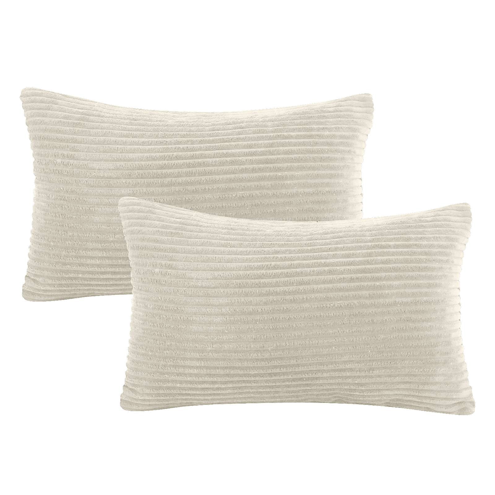 SWSUSN Soft Corduroy Striped Velvet Rectangle Decorative Throw Pillow ...
