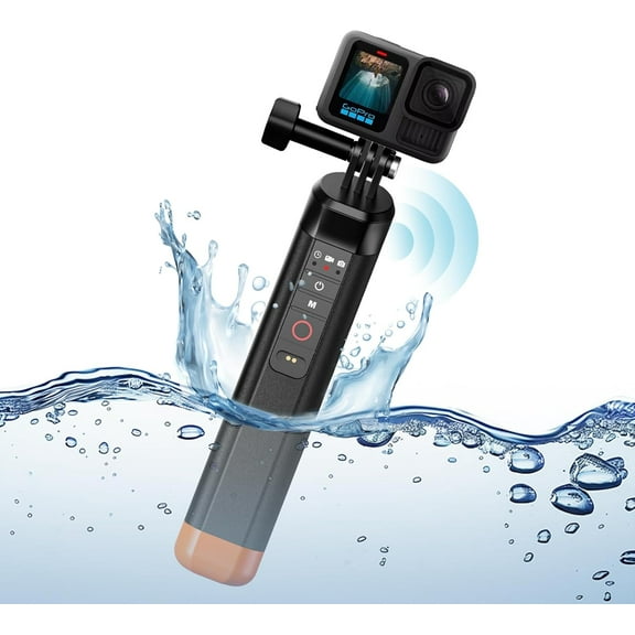 SWTSWT Floating Selfie Stick Hand Grip,with Bluetooth Remote Control,Underwater Handle Stick with Lanyard, Waterproof Monopod for GoPro Accessories Hero 13/12/11/10/9 Action Camera