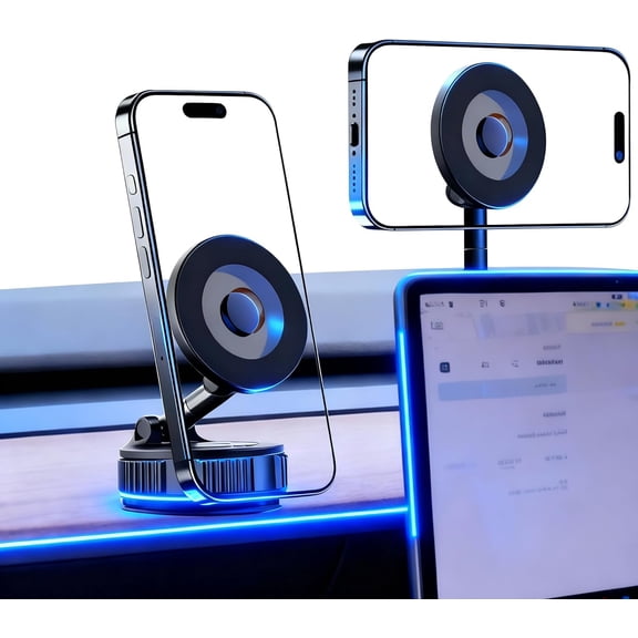 SWTSWT for MagSafe Car Phone Holder [120LB Suction & 2800gf Magnet] 360 Adjustable for Magnetic Phone Mount Compatible for iPhone 17/16/15/14/13/12 Series