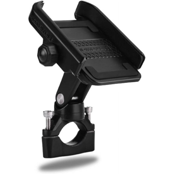 SWTSWT Motorcycle Cell Phone Mount Holder, Adjustable Universal Handlebar Phone Mount Holder Bracket for 4-6inch Mobile Phone Black