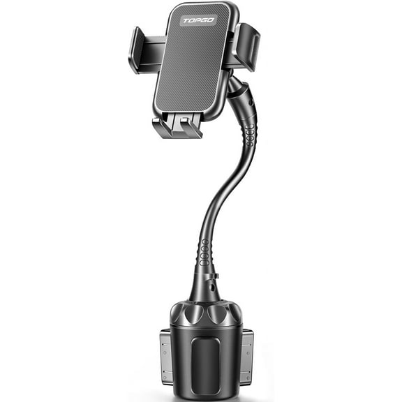 SWTSWT [Upgraded Cup Holder Phone Holder for Car, Phone Mount Universal Adjustable Gooseneck Cup Holder Cradle Car Mount for Cell Phone iPhone 14,Samsung,LG (Black)