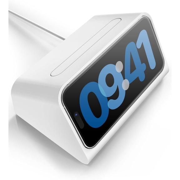 SWTSWT for iPhone Standby Mode Dock, DN40 Charging Stand for Magsafe Wireless Charger Compatible with iPhone 16/15 Pro Max for Bedside Phone Holder Bedroom Nightstand Alarm Clock Docking Station