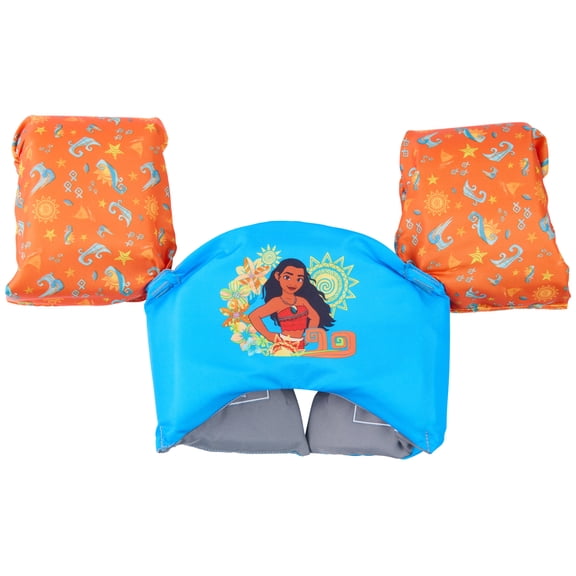 SwimWays Disney Moana Swim Trainer, USCG Approved Training Life Vest for Kids 33-55 lbs