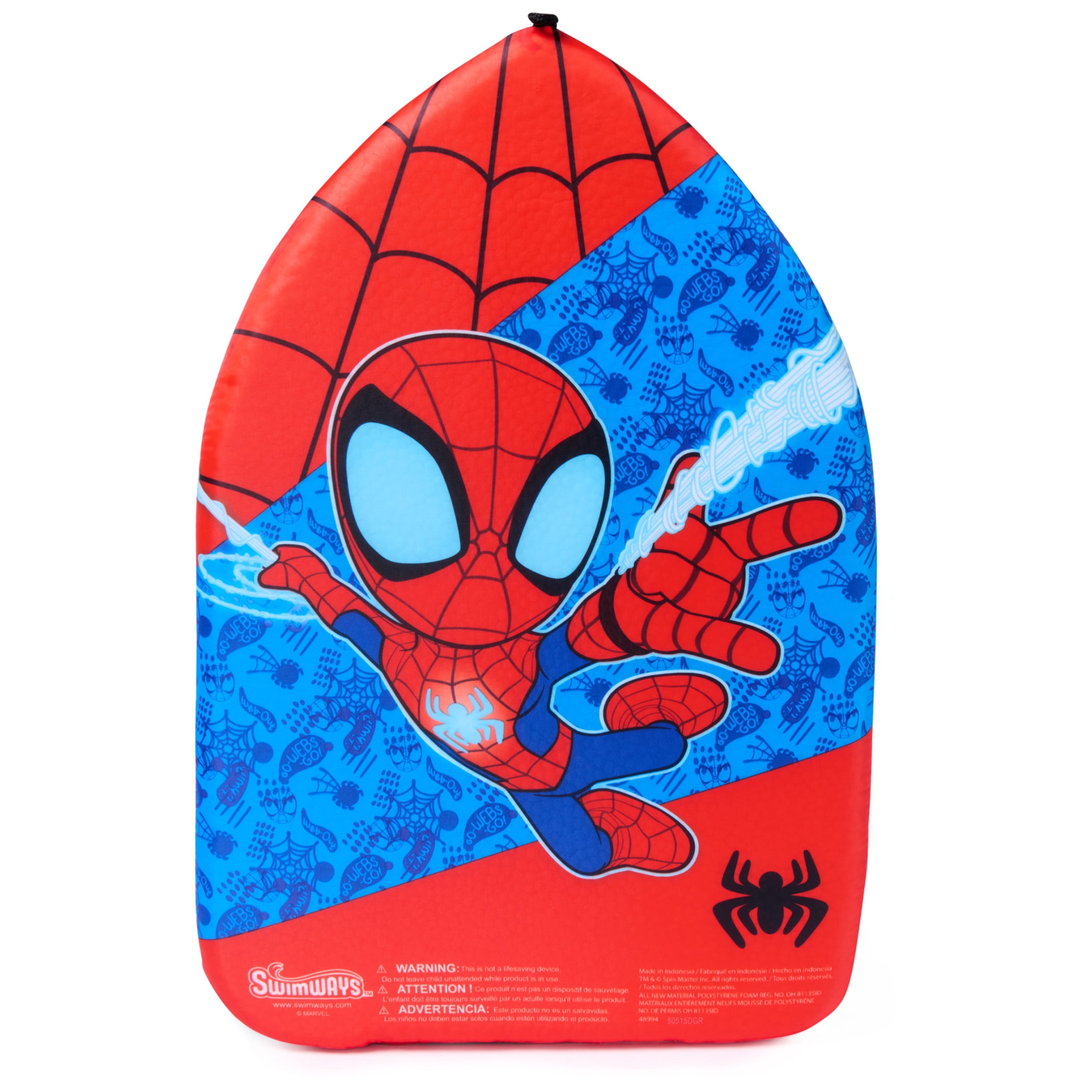 SwimWays Marvel Spider-Man Kickboard, Body Board for Kids Ages 5 & up