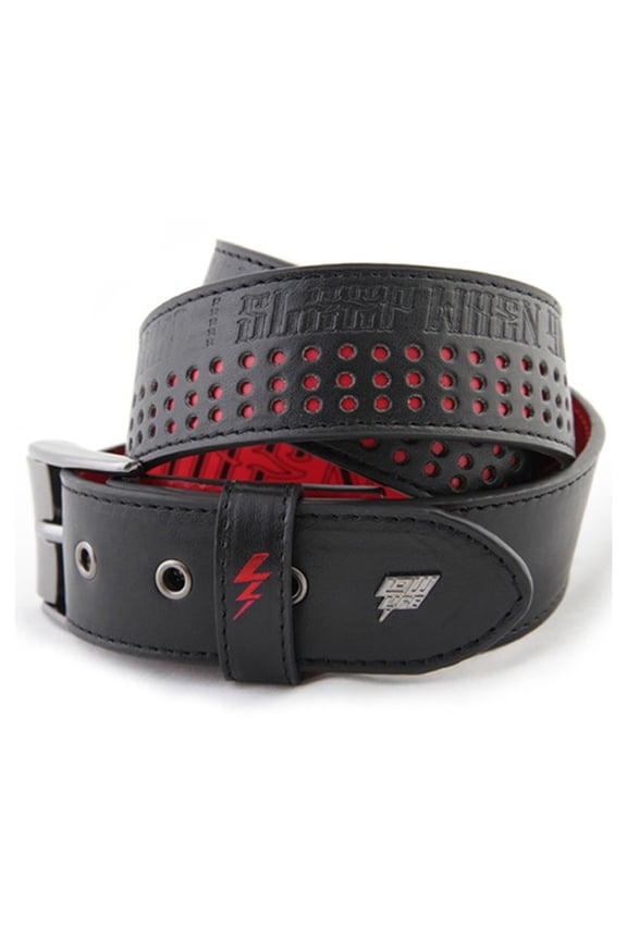 SWYD Perf Leather Belt [Black Red]