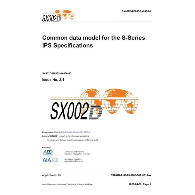 SX002D, Common data model for the S-Series IPS specifications, Issue 2. ...