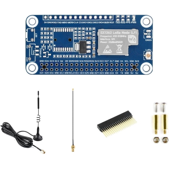 SX1262 LoRaWAN Node Module Expansion Board for , with Magnetic CB Antenna-SX1262 433/470M LoRaWAN HAT