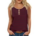 SXAURA Summer Womens Tank Tops Sleeveless Stretchy Button Down Crew