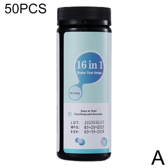 SXCRFKXH 16 In 1 Drinking Water Test Kit Hardness Test Strips Chlorine Iron Nitrite L8Q7 Aquariu Water Lab for Drinking Testing
