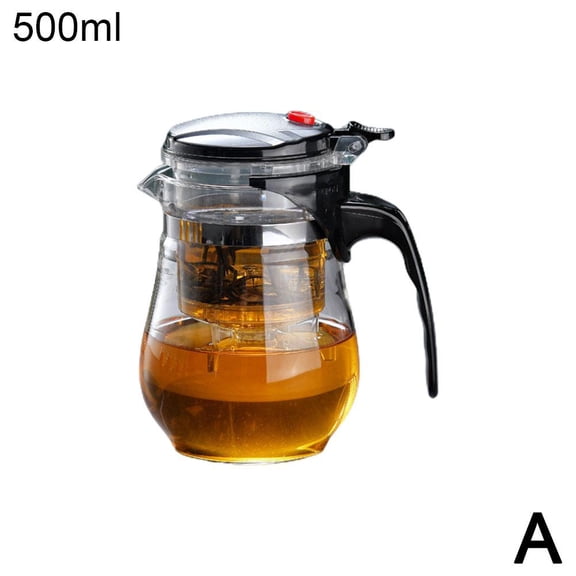 SXCRFKXH Glass Teapot Set office Tea Infuser Heat Resistant Brewing Cup High Temperature Loose Leaf Pitcher Modern Work Desk Tea Maker Professional Pour Over Minimalist Tea Accessories