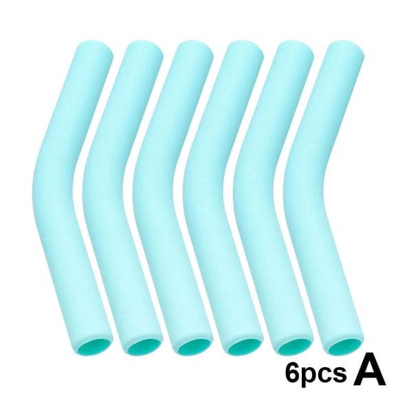 SXCRFKXH Metal Straw Silicone Tips, 6Pcs 8Mm Reusable Silicone Straw Tips,Food Grade Rubber Metal Straws Tips Covers,Replacement Straw Extender Tip Silicone Straw Elbows Tips Fit for 8-10Mm Diameter