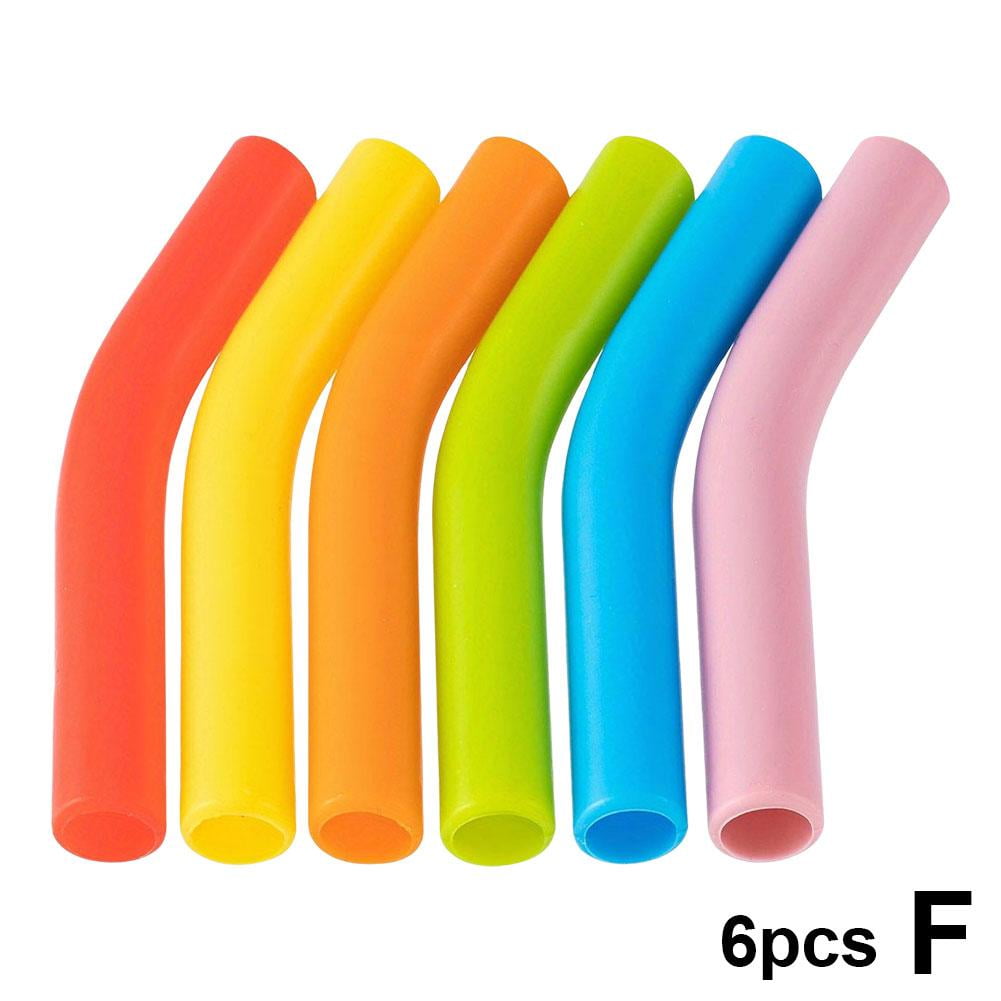 SXCRFKXH Metal Straw Silicone Tips, 6Pcs 8Mm Reusable Silicone Straw ...