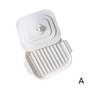 SXCRFKXH Microwave Bacon Cooker, Silicone Bacon Tray with Lid for Microwave Cooking, for Pizza Cooking Supplies, Easy to Clean, Convenient Kitchen tool, White