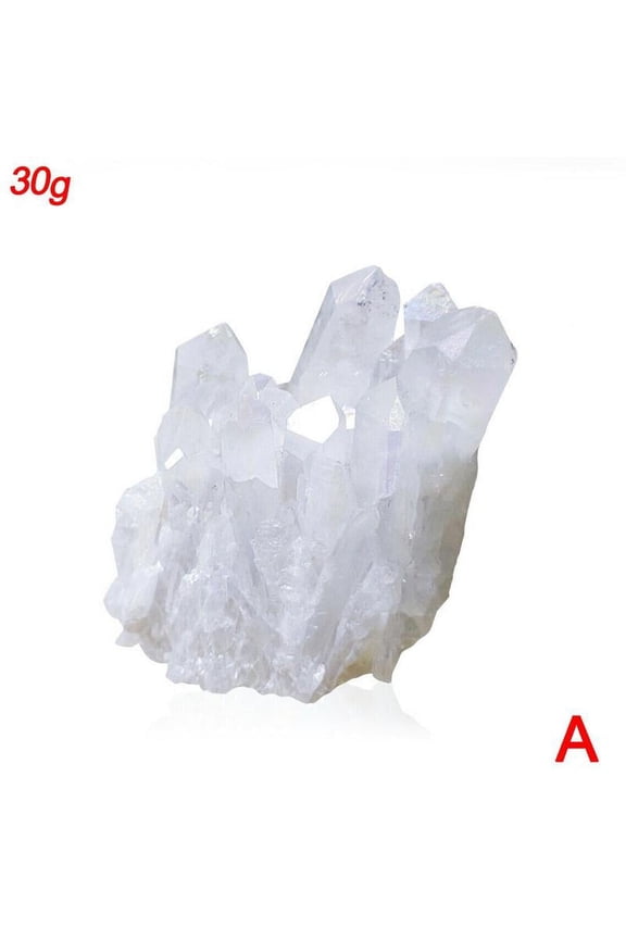Natural White Crystal Quartz Cluster,30/80G Natural Rock Specimen Geode Stone, Healing Rock Crystal Clear Quartz Cluster,Irregular Health Healing Gemstone Specimen Home Decor