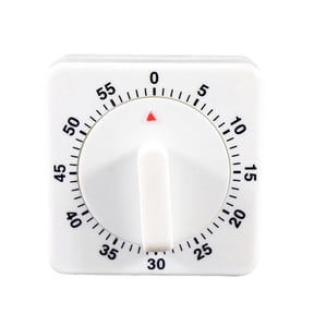 SXCRFKXH Portable Timer Portable Battery-Free Mechanical Timer Manager for Cooking 60 Square Baking for Time Timer with Loud Timer Minute White Management Egg F Required,Ideal F for Manual Magnetic T
