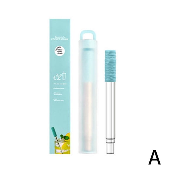 SXCRFKXH Reusable Telescopic Straw Portable Drinking Straw Set W/ I0X1 Cleaning