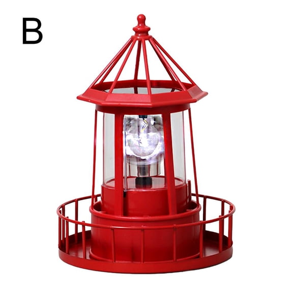 SXCRFKXH Solar Powered Led Rotating Lighthouse Night Light Outdoor L Garden Home