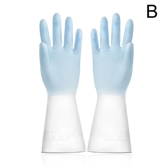 SXCRFKXH Strong Household Rubber Gloves Long Sleeve Washing Up Cleaning Gloves Kitch