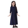 thumbnail image 1 of SXCXLSA Girls Solid Color Long Maxi Dress Casual Loose Fit Sleeveless Summer Beach Navy 12-18 M, 1 of 7