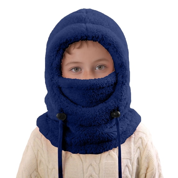 SXCXLSA Kids Winter Balaclava Hat with Ear Cover and Neck Warmer Thick Warm Windproof Face Mask for Skiing Cycling and Outdoor Activities