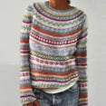 thumbnail image 1 of SXCXLSA Women Casual Knitted Sweater Loose Fit Long Sleeve Pullover Lightweight Soft Knit Top for Spring Fall Everyday Wear, 1 of 7