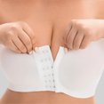 thumbnail image 1 of SXCXLSA Women Plus Size Strapless Bra Front Closure Wire Free Supportive Bandeau Bra for Everyday Comfort and Casual Wear White XXXL, 1 of 7
