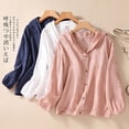 thumbnail image 1 of SXCXLSA Women's Lightweight Linen Look Hoodie, Casual Loose Fit Pullover Top, 1 of 8