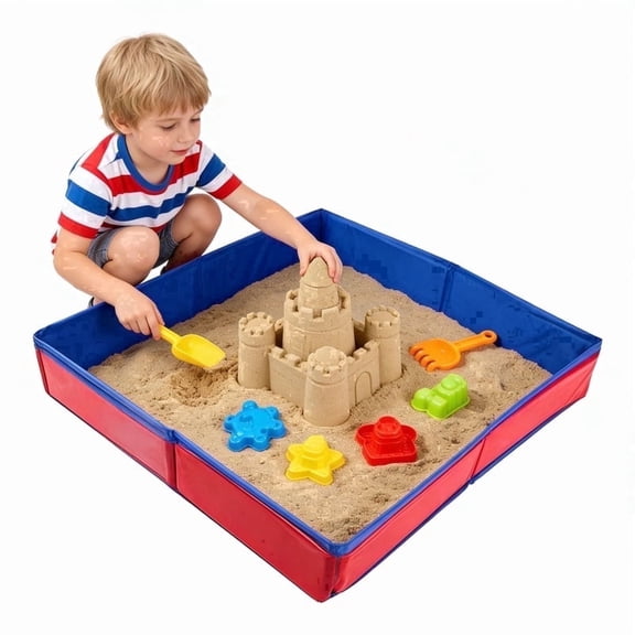 SXDY Folding Table Sandbox with Oxford Cloth for Outdoor Fun