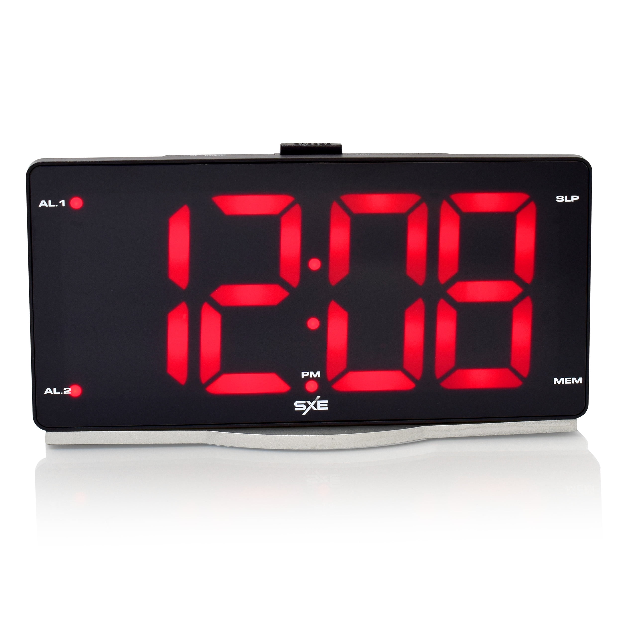 SXE 2.5" LED Clock Radio with Digital Display and USB Charging Port