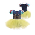 thumbnail image 1 of ATAIKU 3-9Y Kids Girls Princess Ballet Dress Short Sleeve Leotards Skirted Tutu Dancewear Halloween Christmas Party Dress, 1 of 14