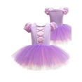 thumbnail image 1 of ATAIKU 3-9Y Kids Girls Purple Princess Ballet Dress Leotards Skirted Tutu Dancewear Halloween Christmas Party Dress, 1 of 16