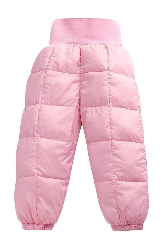 2-5Y Baby Boy Girl Winter Puffer Snow Pants Toddler Kids Thick Warm Down Ski Trouser