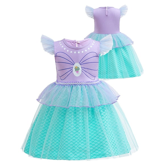 ATAIKU 1-6T Toddler Kids Girls Halloween Princess Dress Up Baby Girls Tulle Dress for Birthday Christmas Party