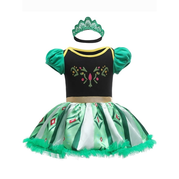 ATAIKU 3M-18M Infant Baby Girls Princess Dress Up Romper Onesie Tutu Dress Bodysuit with Headband Birthday Halloween Christmas Party Dresses
