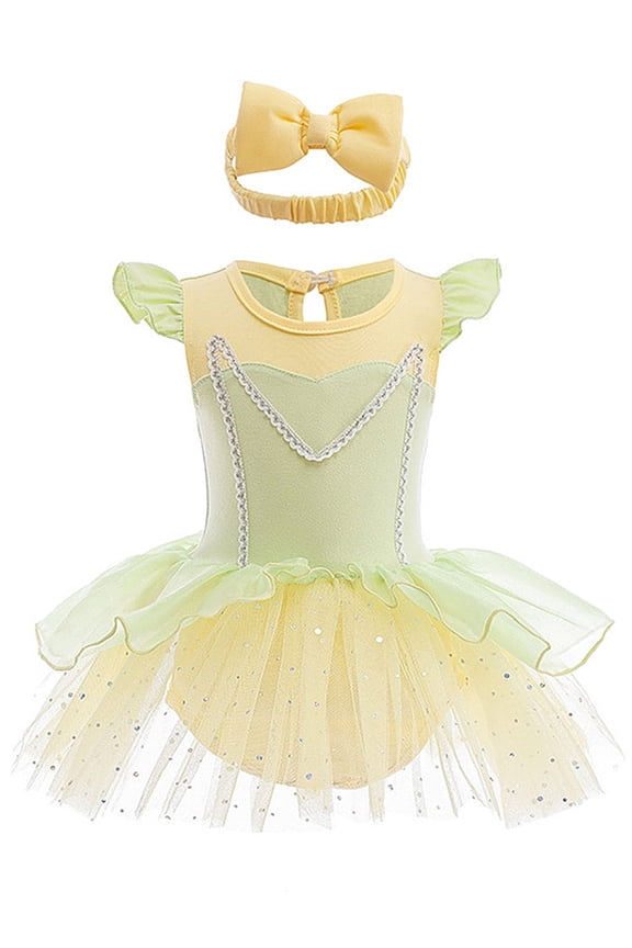 3M-18M Infant Baby Girls Princess Dress Up Romper Onesie Tutu Dress Bodysuit with Headband Birthday Halloween Christmas Party Dresses