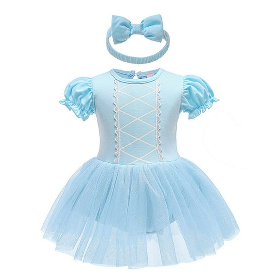 ATAIKU 3M-18M Infant Baby Girls Princess Dress Up Romper Onesie Tutu Dress Bodysuit with Headband Birthday Halloween Christmas Party Dresses