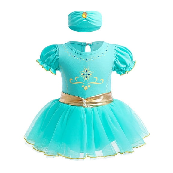 ATAIKU 3M-18M Infant Baby Girls Princess Dress Up Romper Onesie Tutu Dress Bodysuit with Headband Birthday Halloween Christmas Party Dresses