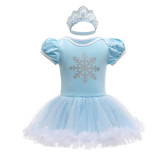 ATAIKU 3M-18M Infant Baby Girls Princess Dress Up Romper Onesie Tutu Dress Bodysuit with Headband Birthday Halloween Christmas Party Dresses