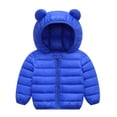 thumbnail image 1 of SXIMEE 6M-5T Winter Coats Puffer Padded Jacket for Toddler Boys Girls Kids Light Outwear Cute Bear Ears with Hoods, 1 of 10