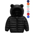 thumbnail image 1 of SXIMEE 6M-5T Winter Coats Puffer Padded Jacket for Toddler Boys Girls Kids Light Outwear Cute Bear Ears with Hoods, 1 of 11