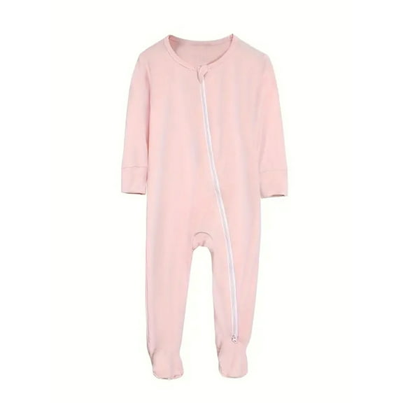 SXIMEE Bamboo Viscose Long Sleeve Pajamas For Unisex Baby, 2 Way Zipper with Mitten Cuffs, Non-Slip Sleepers, Sleep 'N Play