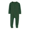 thumbnail image 1 of SXIMEE Bamboo Viscose Long Sleeve Pajamas For Unisex Baby, 2 Way Zipper with Mitten Cuffs, Non-Slip Sleepers, Sleep 'N Play, 1 of 7