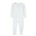 thumbnail image 1 of SXIMEE Bamboo Viscose Long Sleeve Pajamas For Unisex Baby, 2 Way Zipper with Mitten Cuffs, Non-Slip Sleepers, Sleep 'N Play, 1 of 6